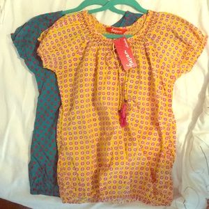 Indian Fusion Tops (Mustard and Teal)